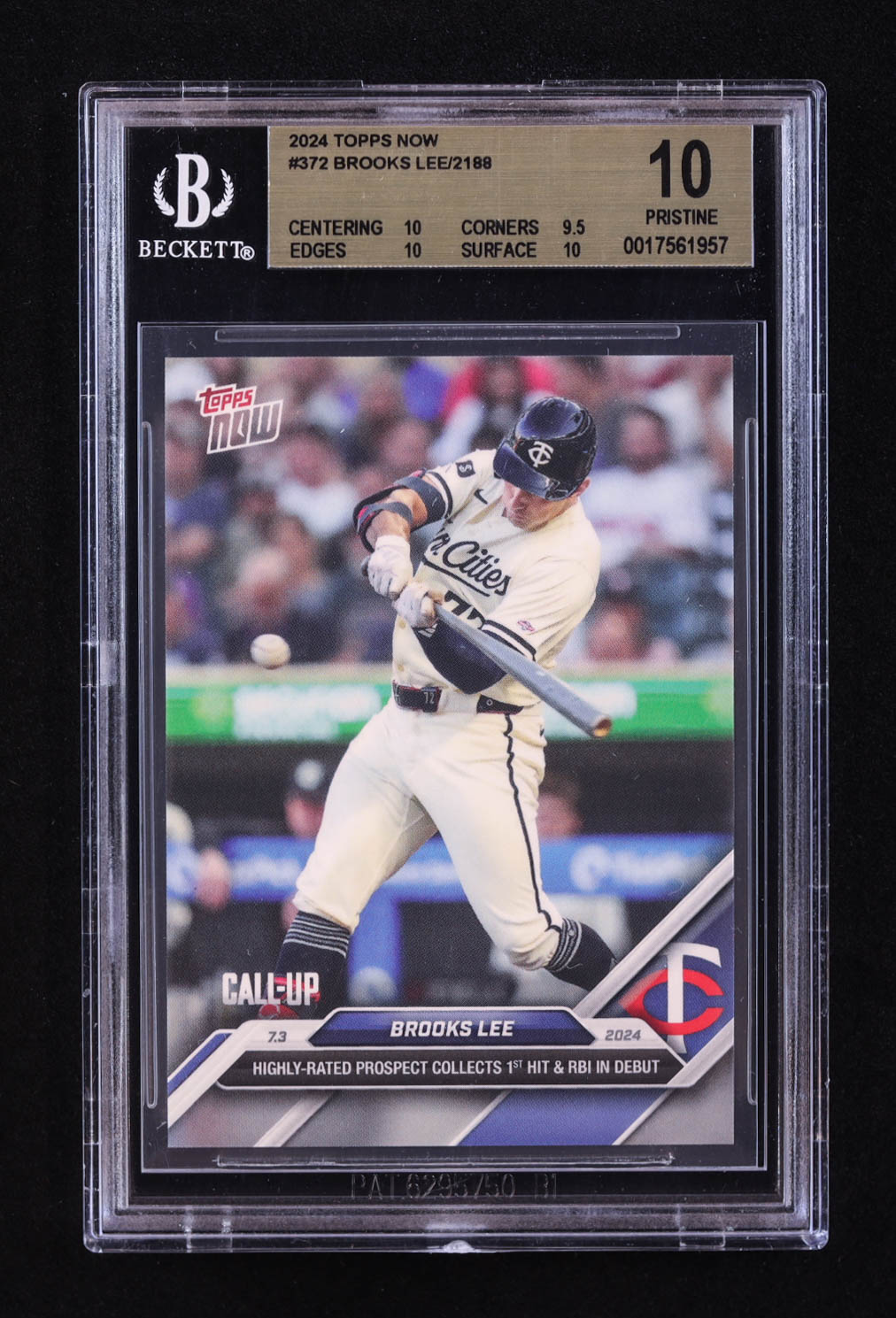 Brooks Lee 2024 Topps Now #372 RC (BGS 10) at PristineAuction.com Brooks Lee 2024 Topps Now #372 RC (BGS 10) at PristineAuction.com