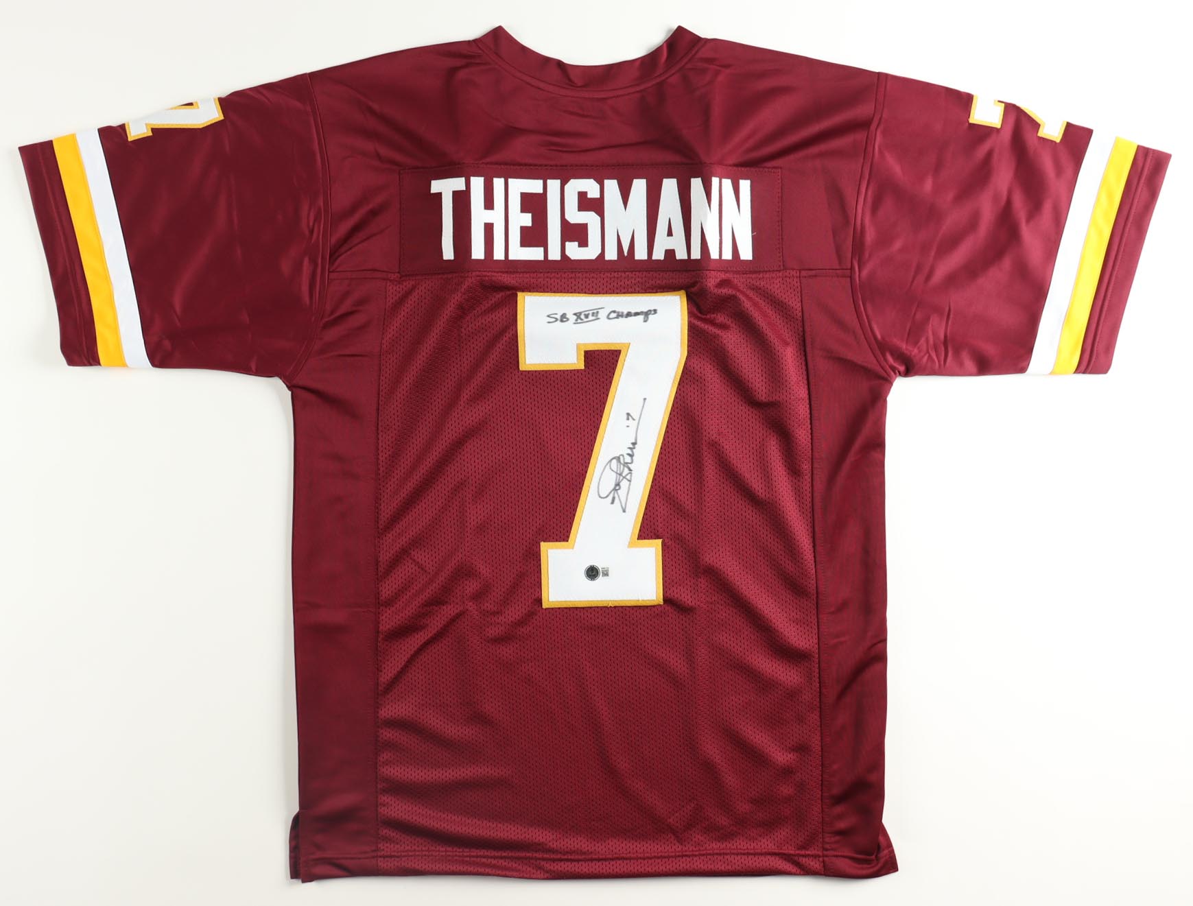 Joe Theismann Signed Jersey Inscribed "SB XVII CHAMPS" (Beckett) at PristineAuction.com Joe Theismann Signed Jersey Inscribed "SB XVII CHAMPS" (Beckett) at PristineAuction.com