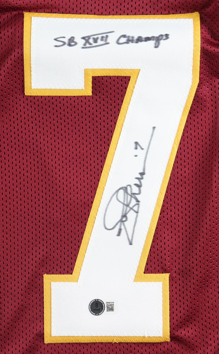 Joe Theismann Signed Jersey Inscribed "SB XVII CHAMPS" (Beckett) at PristineAuction.com Joe Theismann Signed Jersey Inscribed "SB XVII CHAMPS" (Beckett) at PristineAuction.com