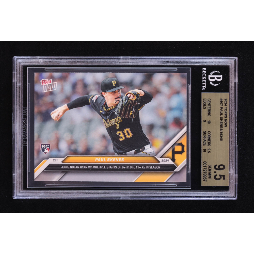 Paul Skenes 2024 Topps Now #407 RC (BGS 9.5) at PristineAuction.com