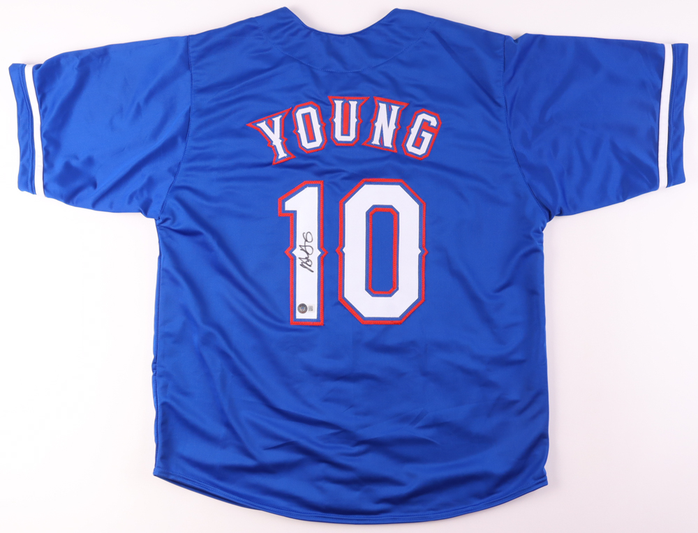 Michael Young Signed Jersey (Beckett) at PristineAuction.com Michael Young Signed Jersey (Beckett) at PristineAuction.com