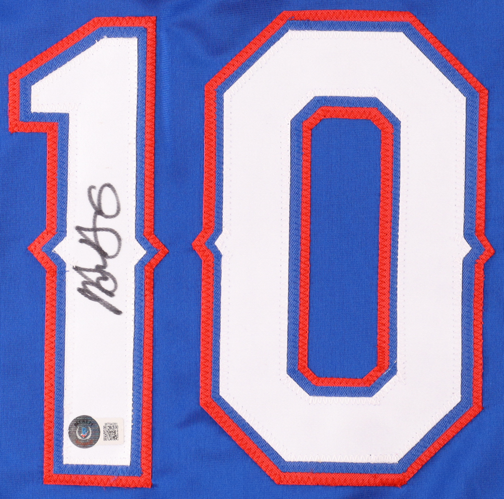 Michael Young Signed Jersey (Beckett) at PristineAuction.com Michael Young Signed Jersey (Beckett) at PristineAuction.com