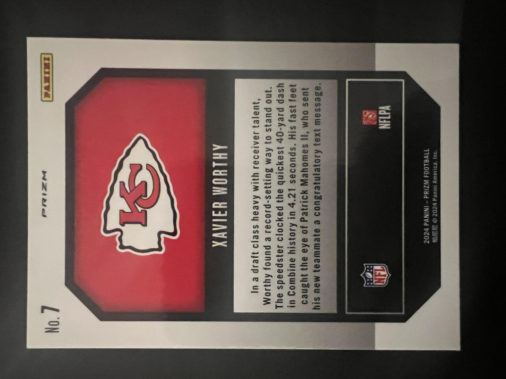 Xavier Worthy 2024 Panini Prizm Emergent Green #7 RC at PristineAuction.com Xavier Worthy 2024 Panini Prizm Emergent Green #7 RC at PristineAuction.com