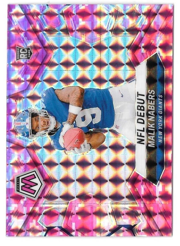 Malik Nabers 2024 Mosaic Debut Pink Camo #284 RC at PristineAuction.com Malik Nabers 2024 Mosaic Debut Pink Camo #284 RC at PristineAuction.com