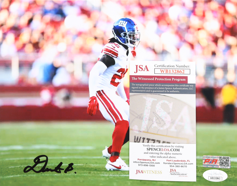 Deonte Banks Signed Giants 8x10 Photo (JSA & PIA) at PristineAuction.com Deonte Banks Signed Giants 8x10 Photo (JSA & PIA) at PristineAuction.com
