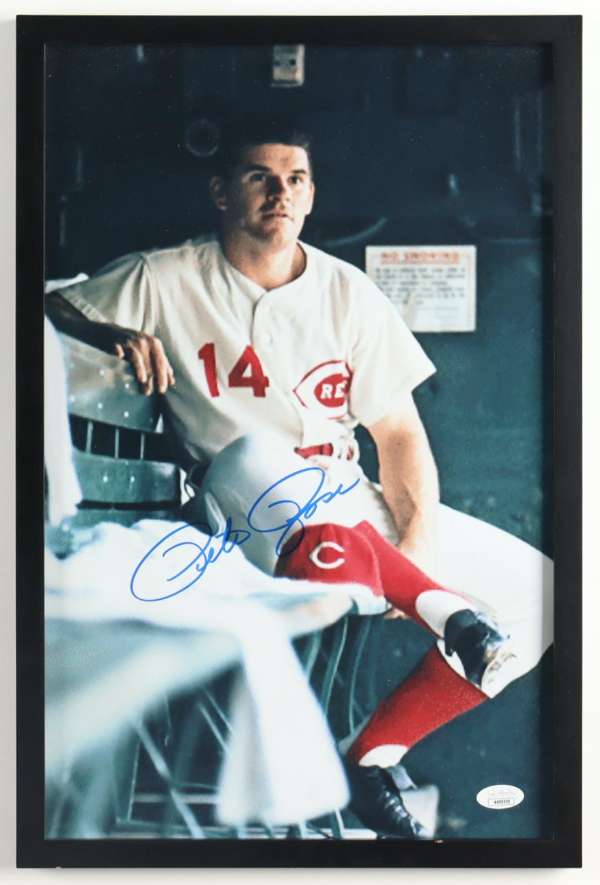 Pete Rose Signed Reds Custom Framed Photo Display (JSA) at PristineAuction.com Pete Rose Signed Reds Custom Framed Photo Display (JSA) at PristineAuction.com