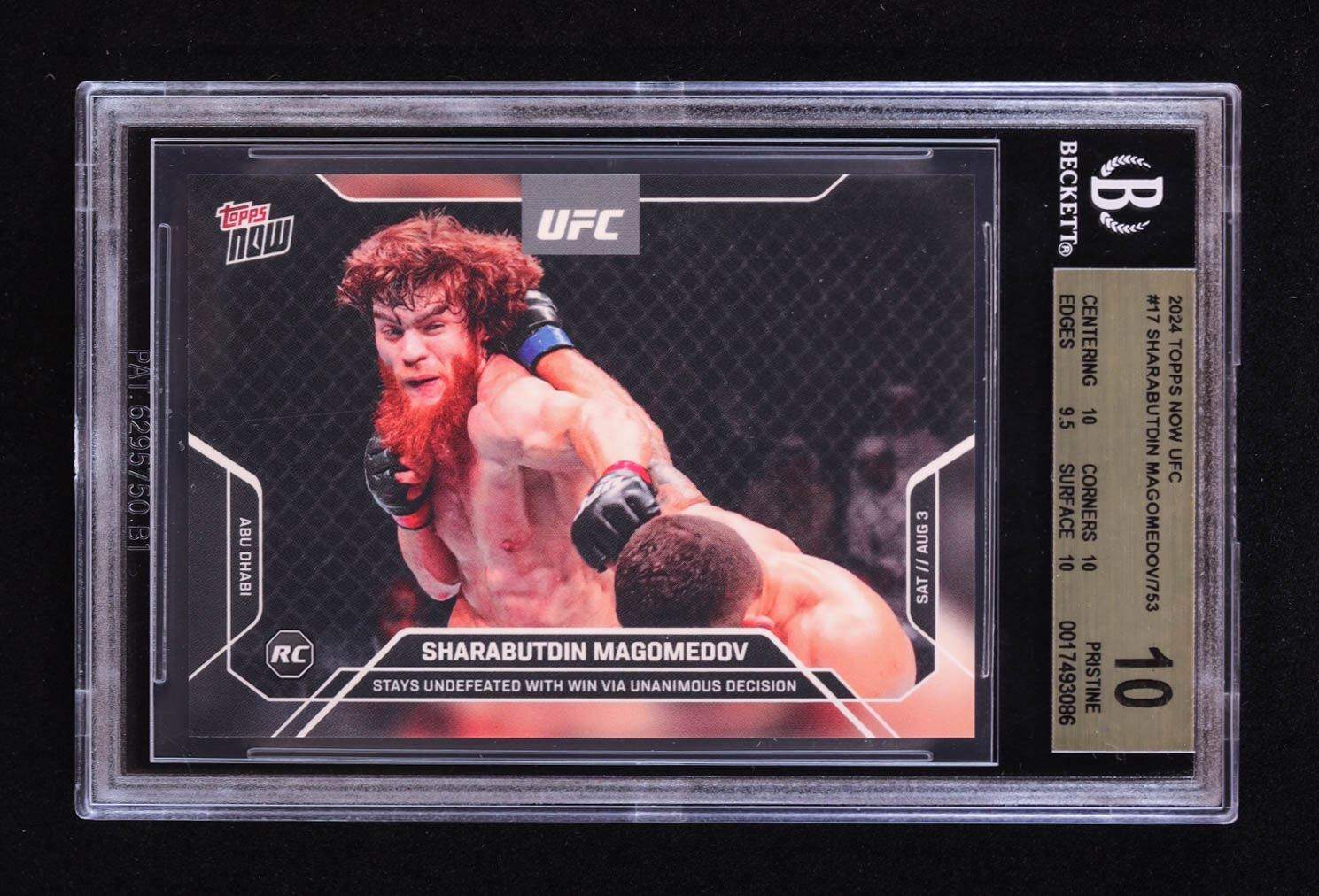 Sharabutdin Magomedov 2024 Topps Now UFC #17 RC (BGS 10) at PristineAuction.com Sharabutdin Magomedov 2024 Topps Now UFC #17 RC (BGS 10) at PristineAuction.com