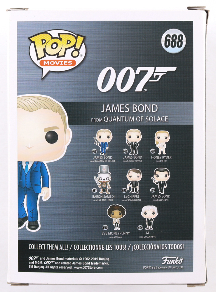 Daniel Craig Signed "007" #688 James Bond From Quantum Solace Pop! Vinyl Figure (ACOA) at PristineAuction.com Daniel Craig Signed "007" #688 James Bond From Quantum Solace Pop! Vinyl Figure (ACOA) at PristineAuction.com