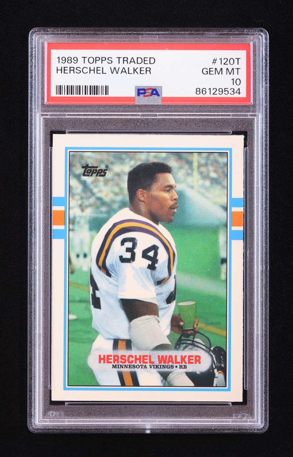 Herschel Walker 1989 Topps Traded #120T (PSA 10) at PristineAuction.com Herschel Walker 1989 Topps Traded #120T (PSA 10) at PristineAuction.com