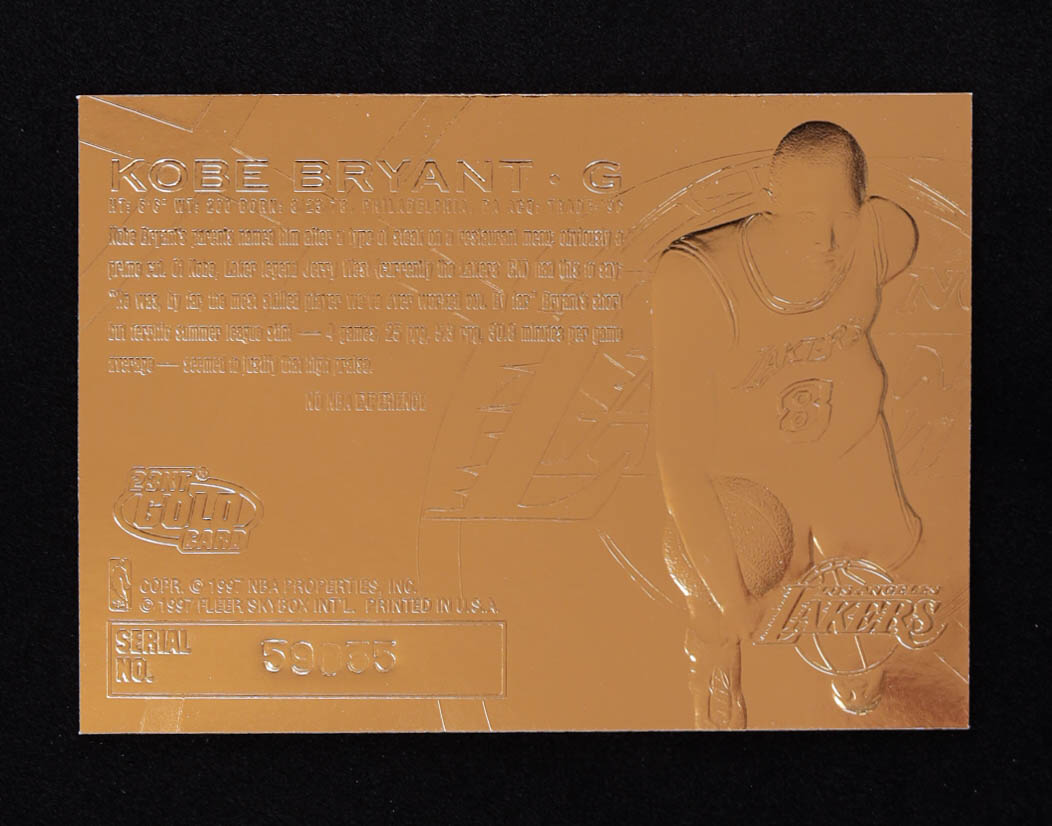 Kobe Bryant 1996-97 Fleer Purple Signature 23Kt Gold RC #59035 at PristineAuction.com Kobe Bryant 1996-97 Fleer Purple Signature 23Kt Gold RC #59035 at PristineAuction.com