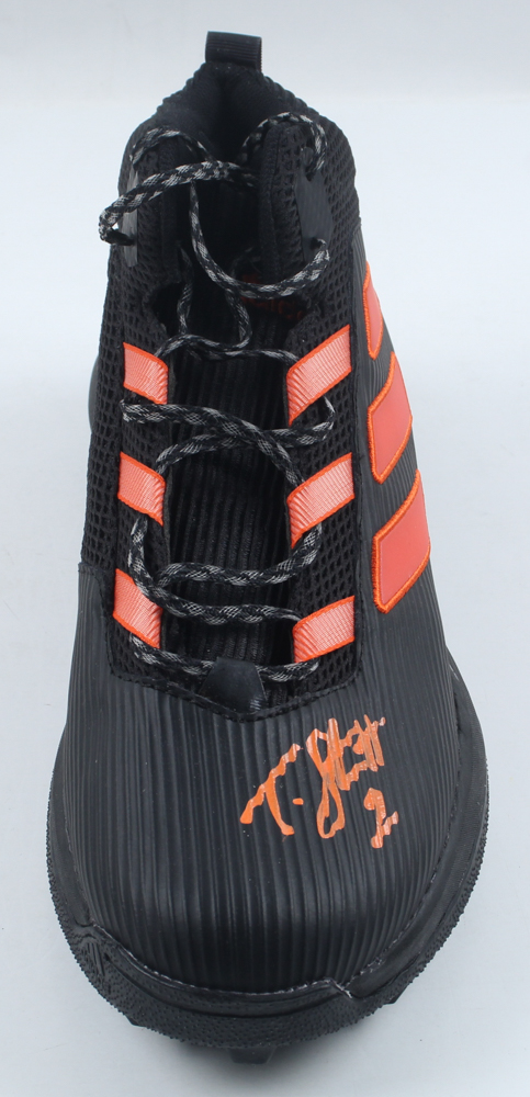 Tyrique Stevenson Signed Adidas Cleat (JSA) at PristineAuction.com Tyrique Stevenson Signed Adidas Cleat (JSA) at PristineAuction.com