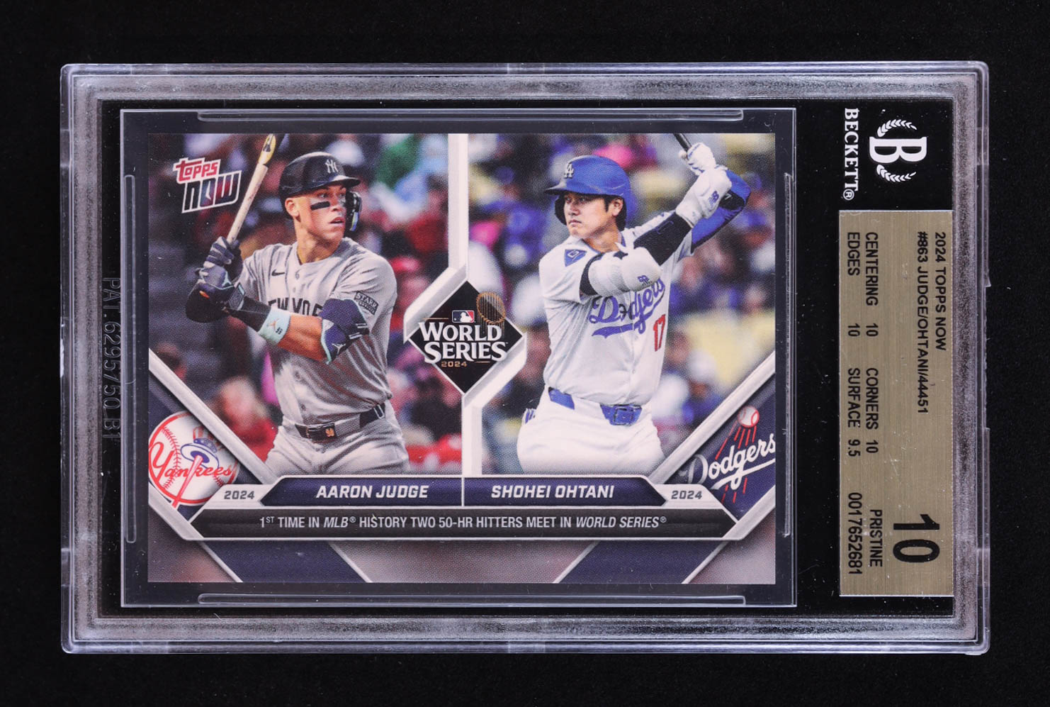 Aaron Judge / Shohei Ohtani 2024 Topps Now #863 (BGS 10) at PristineAuction.com Aaron Judge / Shohei Ohtani 2024 Topps Now #863 (BGS 10) at PristineAuction.com