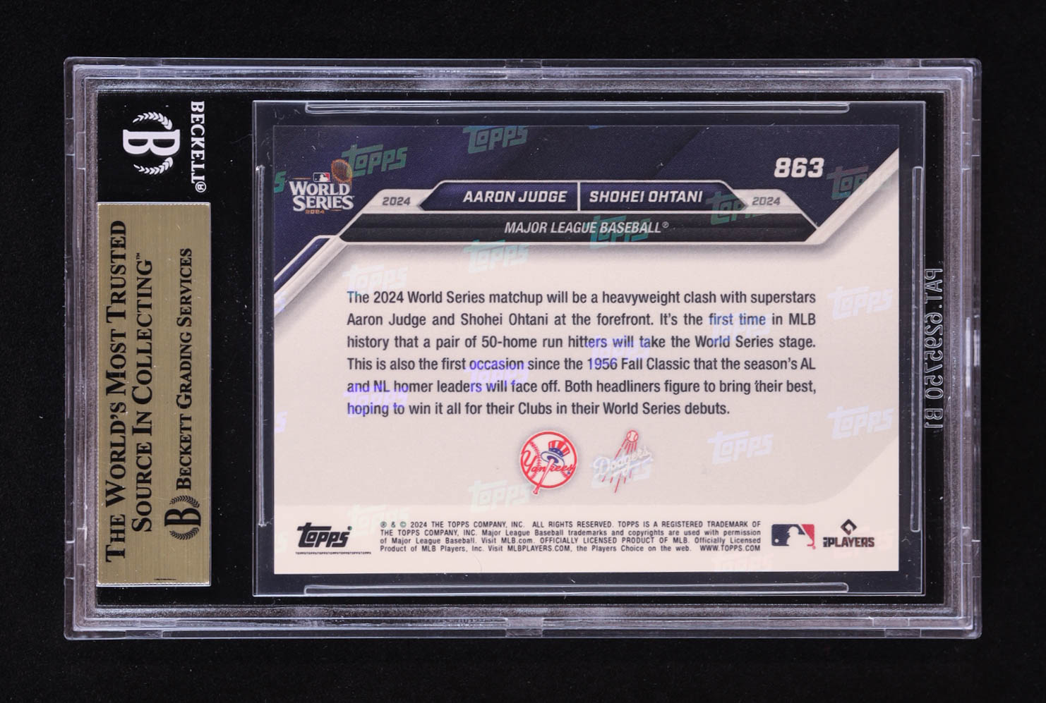 Aaron Judge / Shohei Ohtani 2024 Topps Now #863 (BGS 10) at PristineAuction.com Aaron Judge / Shohei Ohtani 2024 Topps Now #863 (BGS 10) at PristineAuction.com