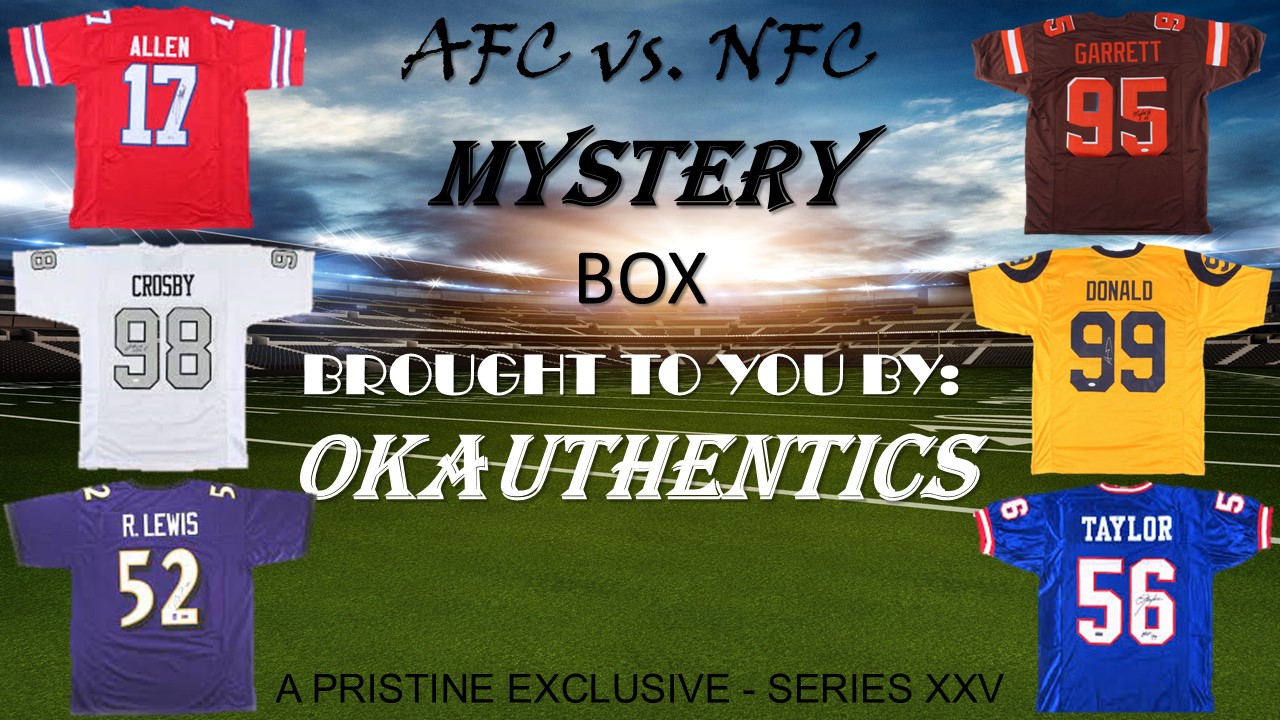 OKAUTHENTICS AFC vs NFC Jersey Mystery Box - Series XXV at PristineAuction.com OKAUTHENTICS AFC vs NFC Jersey Mystery Box - Series XXV at PristineAuction.com