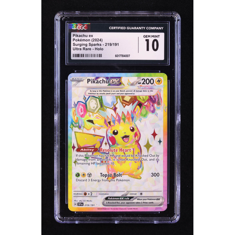 イルカマンex CGC10 PRISTINE CGC 10 Pristine Pikachu ex Holo 122/106 SR Super Electric
