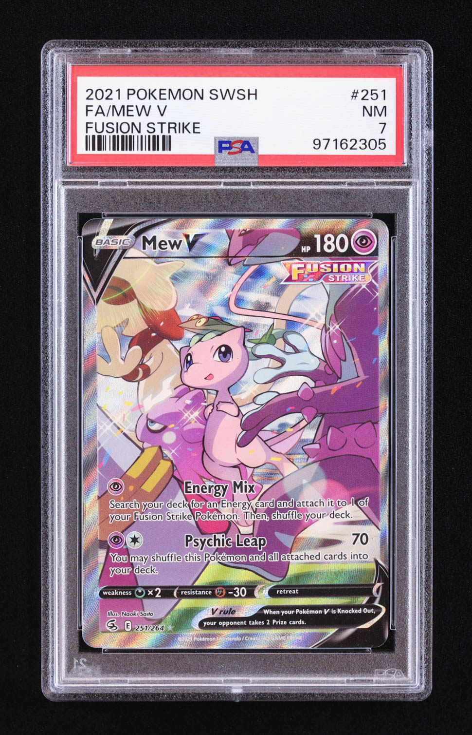 Mew V Pokemon 2021 Fusion Strike #251 (PSA 7) at PristineAuction.com Mew V Pokemon 2021 Fusion Strike #251 (PSA 7) at PristineAuction.com