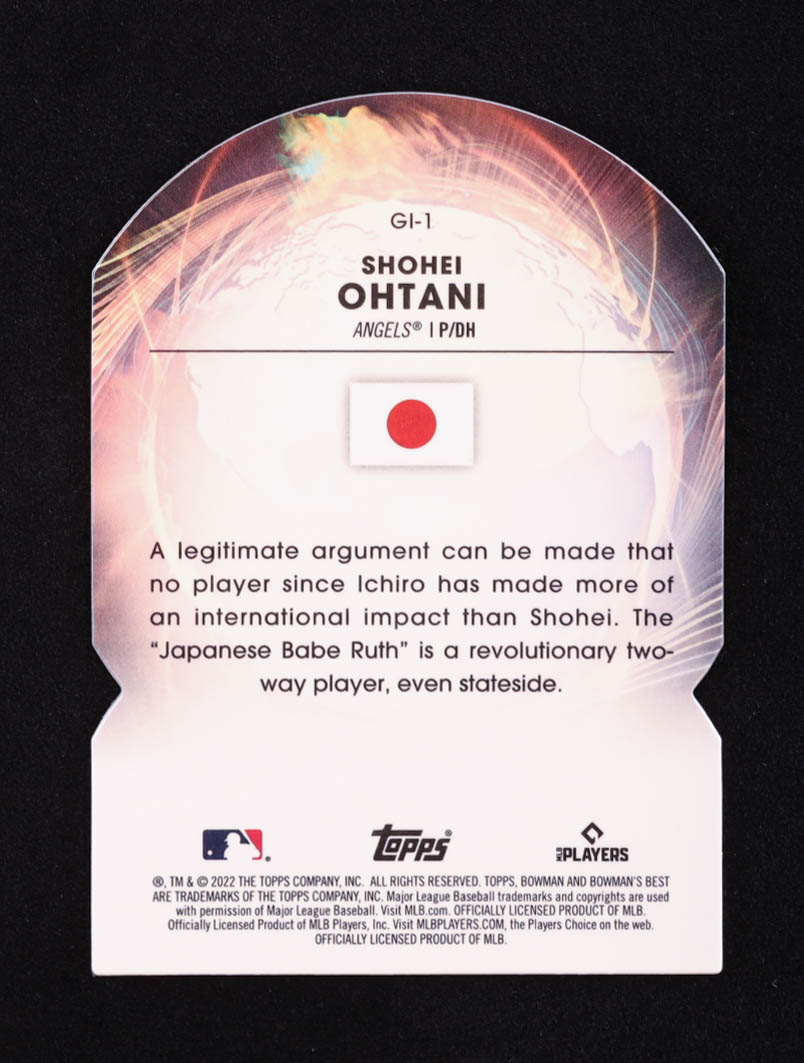 Shohei Ohtani 2022 Bowman's Best Global Impact #GI1 at PristineAuction.com Shohei Ohtani 2022 Bowman's Best Global Impact #GI1 at PristineAuction.com