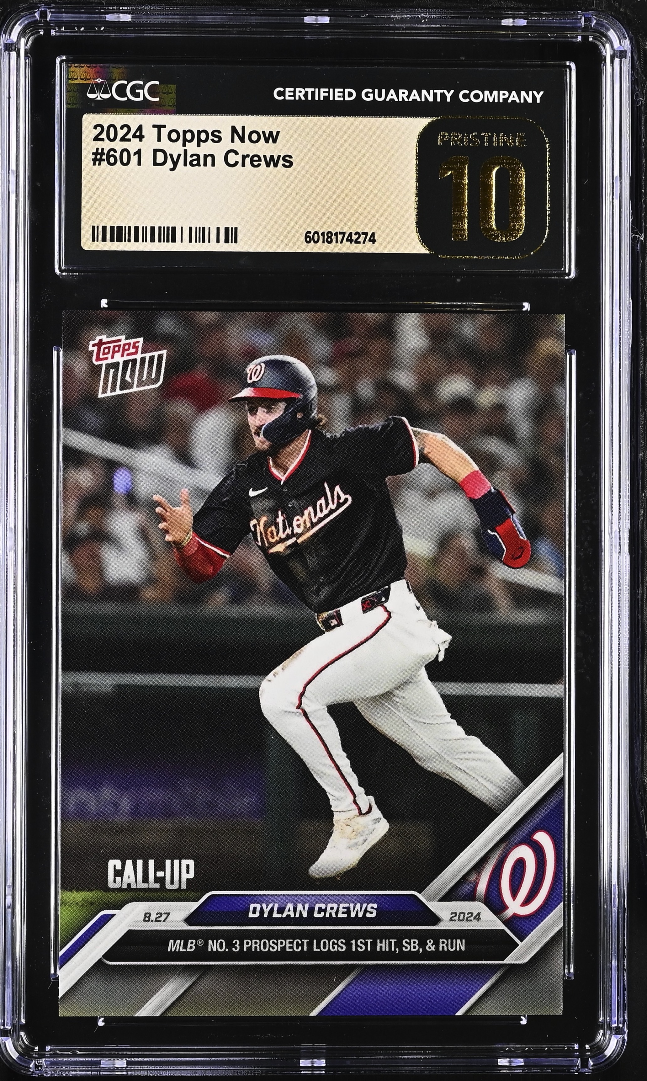 Dylan Crews 2024 Topps Now #601 "Call-Up" RC (CGC 10 | Black Label) at PristineAuction.com Dylan Crews 2024 Topps Now #601 "Call-Up" RC (CGC 10 | Black Label) at PristineAuction.com