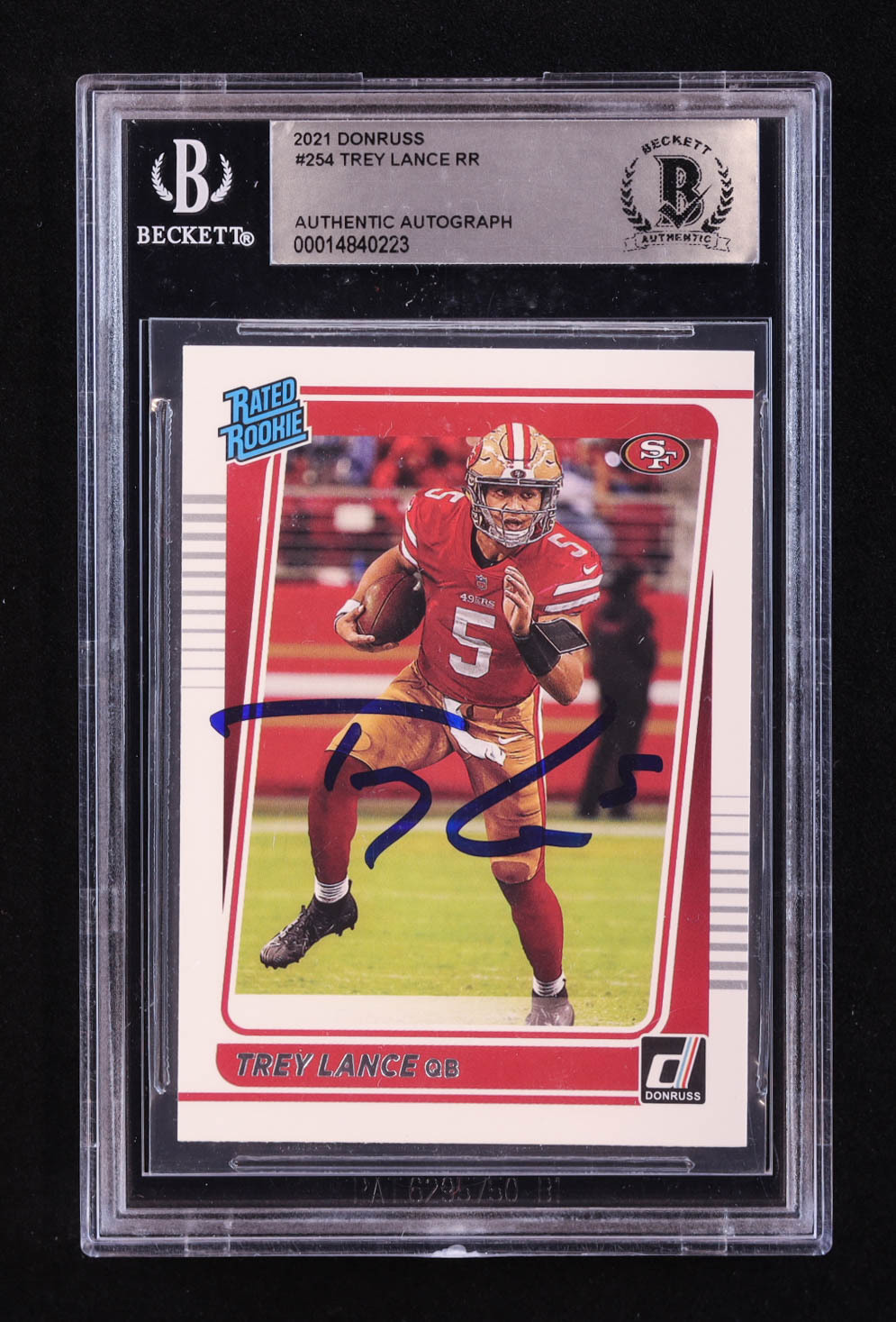 Trey Lance Signed 2021 Donruss #254 RR (BGS) at PristineAuction.com Trey Lance Signed 2021 Donruss #254 RR (BGS) at PristineAuction.com