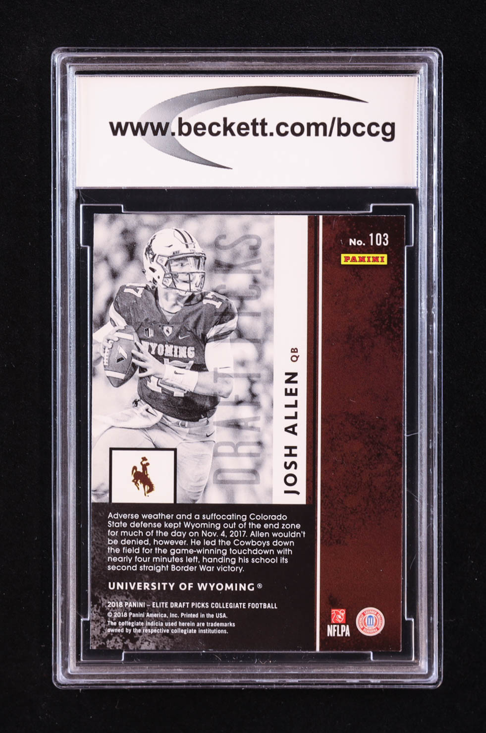 Josh Allen 2018 Elite Draft Picks #103A RC (BCCG 10) at PristineAuction.com Josh Allen 2018 Elite Draft Picks #103A RC (BCCG 10) at PristineAuction.com