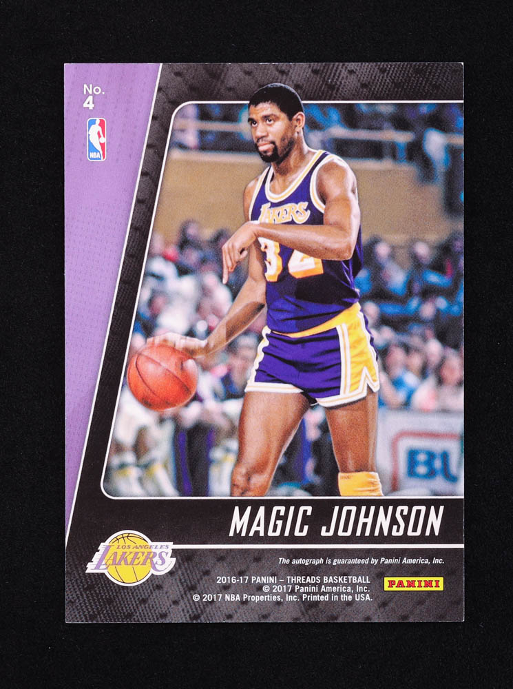 2016 Panini Threads Basketball Magic Johnson #4