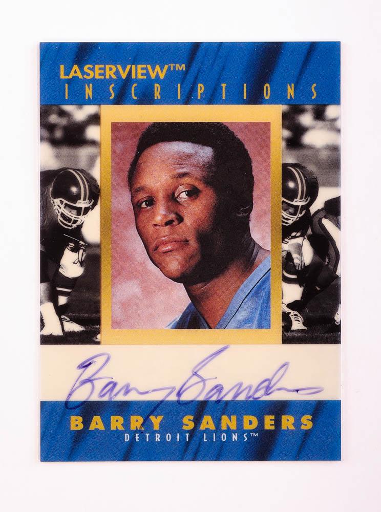 Barry Sanders 1996 Pinnacle Laserview Inscriptions #NNO #650/2900 at PristineAuction.com Barry Sanders 1996 Pinnacle Laserview Inscriptions #NNO #650/2900 at PristineAuction.com