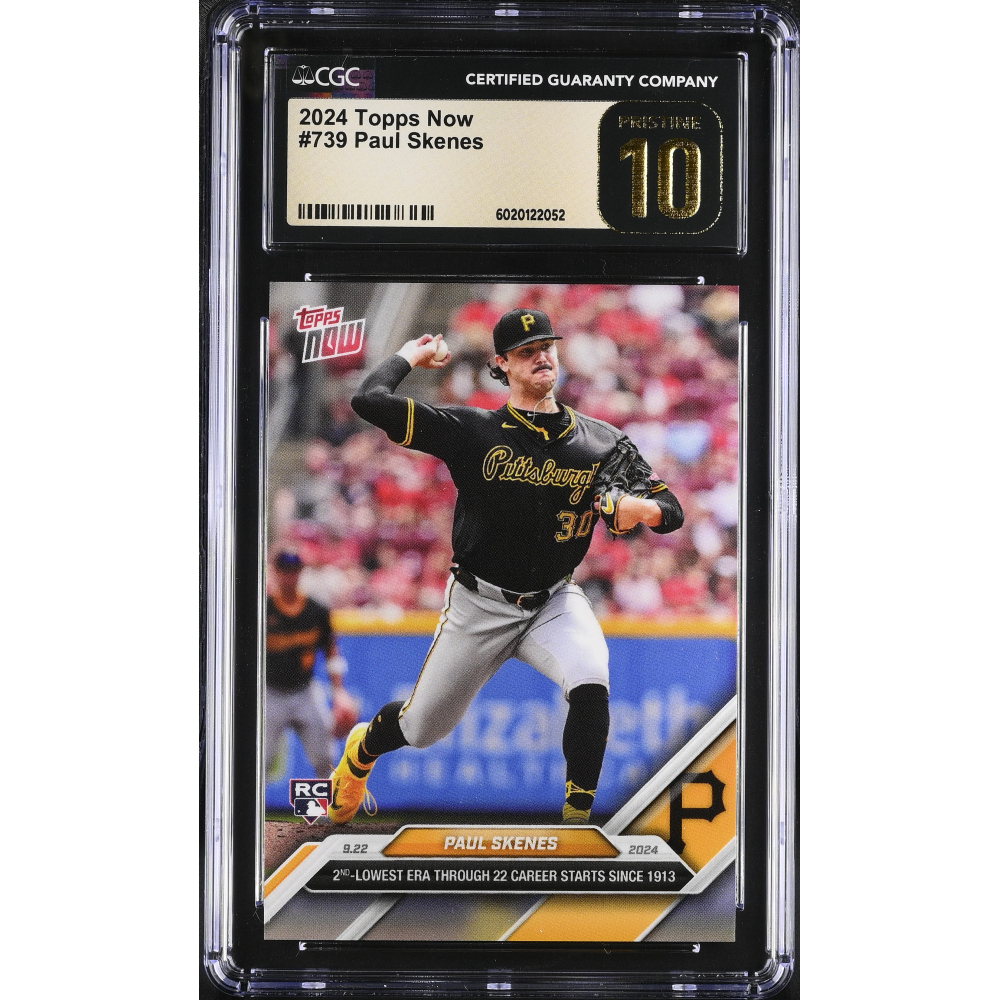 Paul Skenes 2024 Topps Now #739 RC (CGC 10 | Black Label) at PristineAuction.com