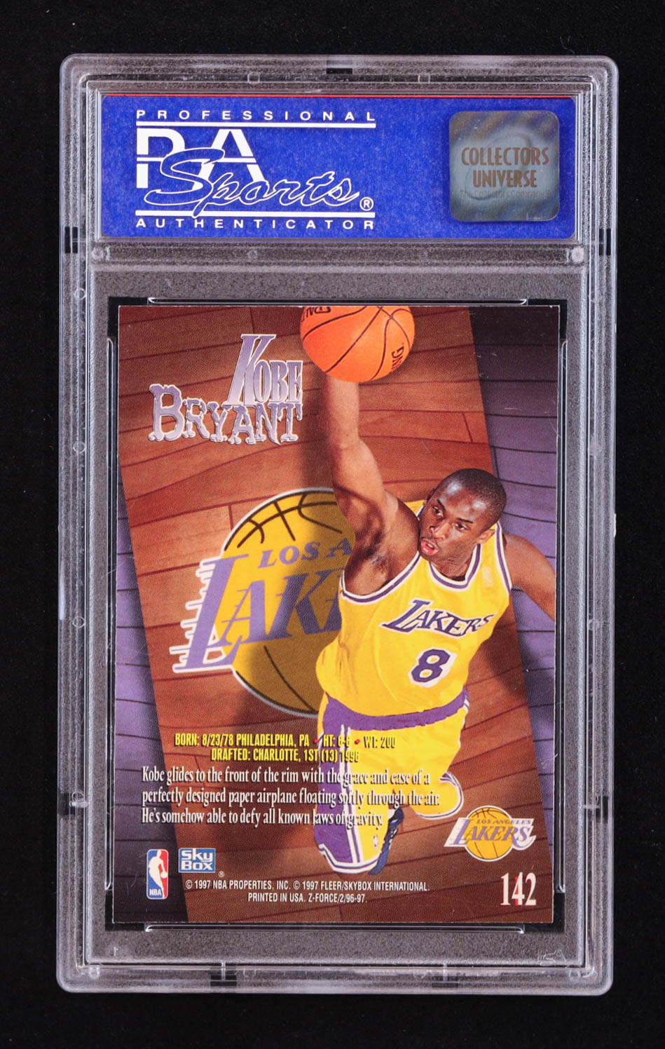 Kobe Bryant 1996-97 Z-Force #142 RC (PSA 8) at PristineAuction.com Kobe Bryant 1996-97 Z-Force #142 RC (PSA 8) at PristineAuction.com
