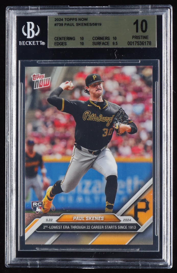 Paul Skenes 2024 Topps Now #739 RC (BGS 10) at PristineAuction.com Paul Skenes 2024 Topps Now #739 RC (BGS 10) at PristineAuction.com