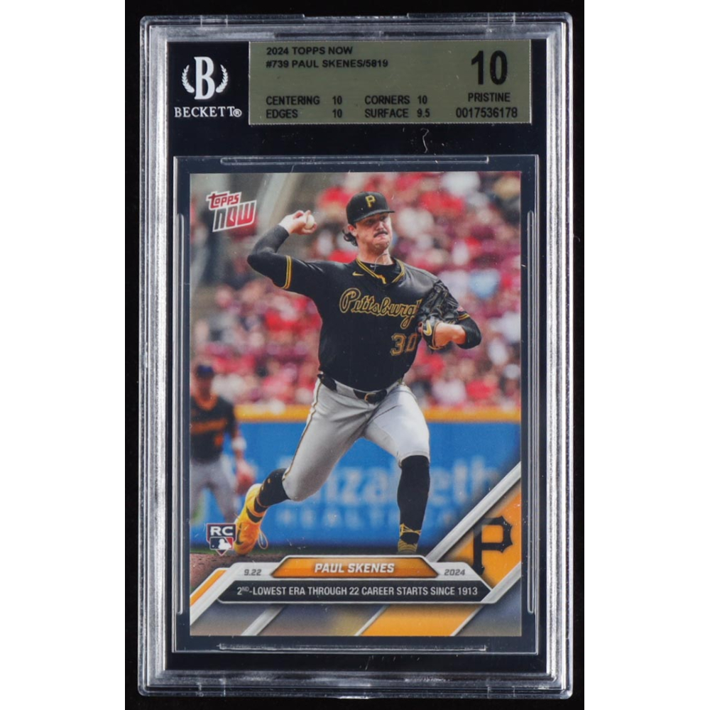 Paul Skenes 2024 Topps Now #739 RC (BGS 10) at PristineAuction.com