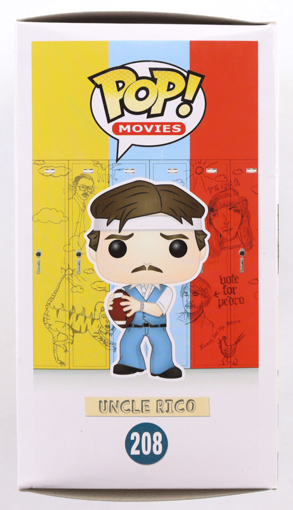 Jon Gries Signed "Napoleon Dynamite" #208 Uncle Rico Funko Pop! Vinyl Figure with Hand-Sketched Football (Beckett) at PristineAuction.com Jon Gries Signed "Napoleon Dynamite" #208 Uncle Rico Funko Pop! Vinyl Figure with Hand-Sketched Football (Beckett) at PristineAuction.com