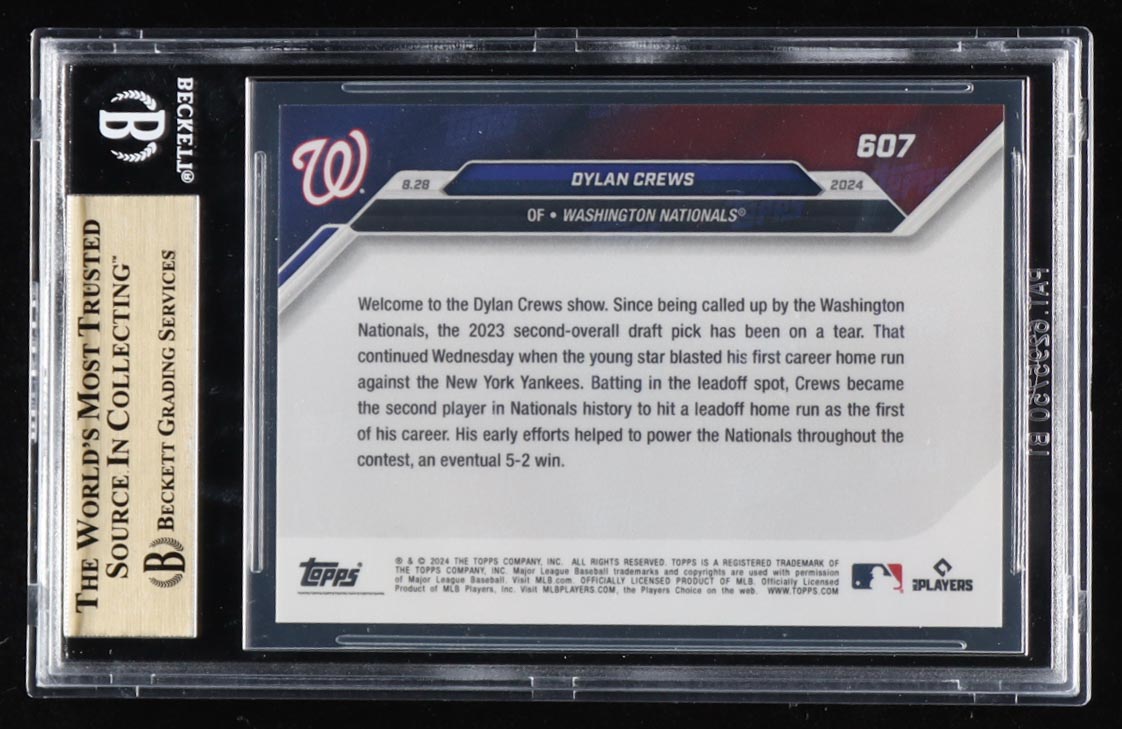 Dylan Crews 2024 Topps Now #607 RC (BGS 10) at PristineAuction.com Dylan Crews 2024 Topps Now #607 RC (BGS 10) at PristineAuction.com