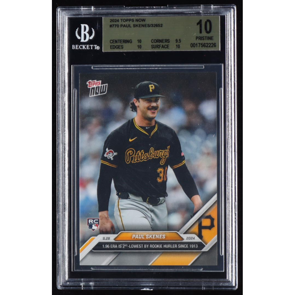 Paul Skenes 2024 Topps Now #770 RC (BGS 10) at PristineAuction.com