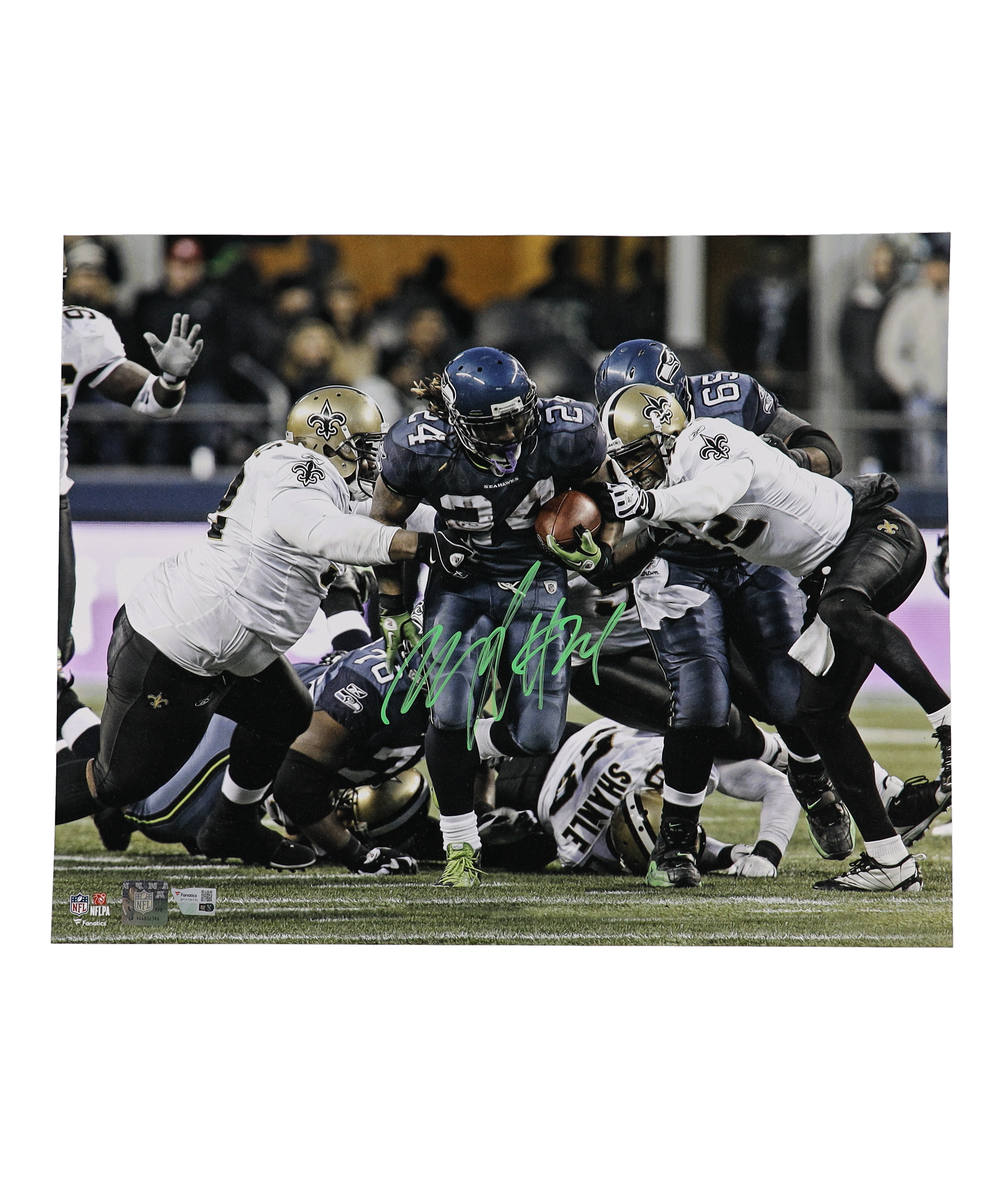Marshawn Lynch Signed Seahawks 16x20 Photo (Fanatics) at PristineAuction.com Marshawn Lynch Signed Seahawks 16x20 Photo (Fanatics) at PristineAuction.com