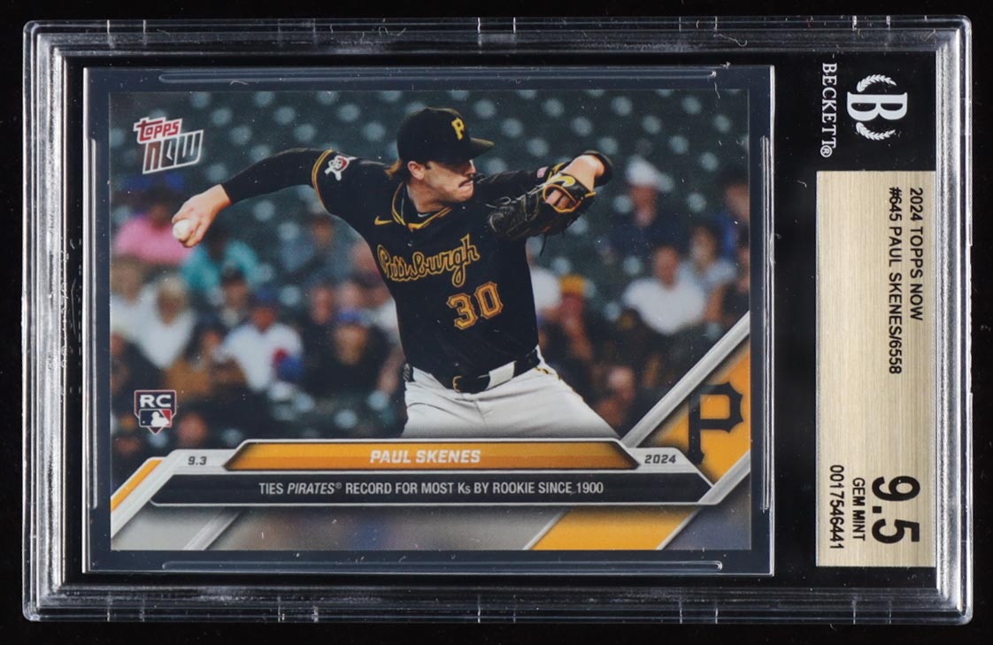 Paul Skenes 2024 Topps Now #645 RC (BGS 9.5) at PristineAuction.com Paul Skenes 2024 Topps Now #645 RC (BGS 9.5) at PristineAuction.com