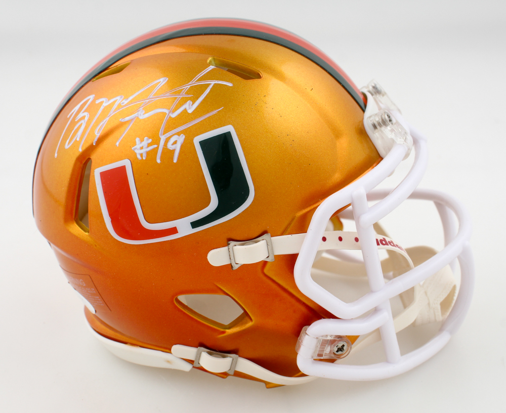 Brandon Meriweather Signed Miami Hurricanes Speed Mini Helmet (JSA) at PristineAuction.com Brandon Meriweather Signed Miami Hurricanes Speed Mini Helmet (JSA) at PristineAuction.com