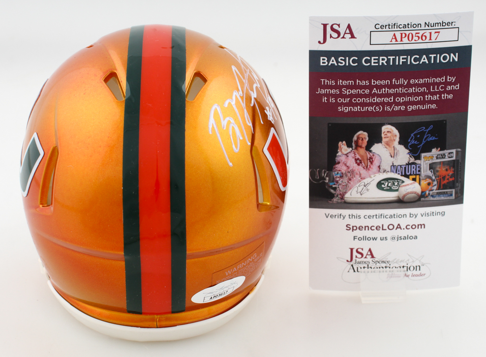 Brandon Meriweather Signed Miami Hurricanes Speed Mini Helmet (JSA) at PristineAuction.com Brandon Meriweather Signed Miami Hurricanes Speed Mini Helmet (JSA) at PristineAuction.com