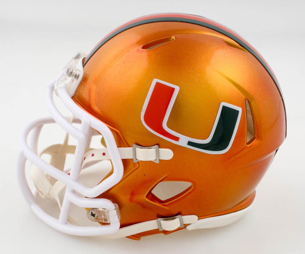 Brandon Meriweather Signed Miami Hurricanes Speed Mini Helmet (JSA) at PristineAuction.com Brandon Meriweather Signed Miami Hurricanes Speed Mini Helmet (JSA) at PristineAuction.com