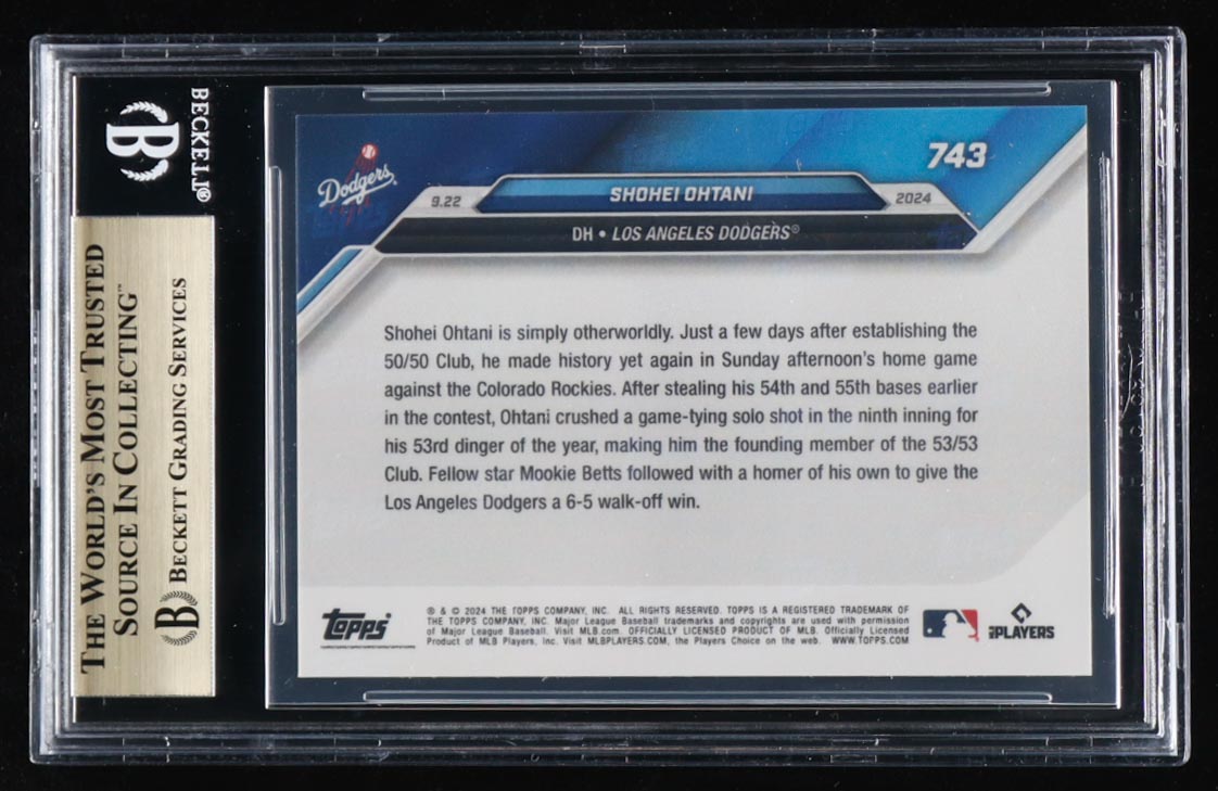 Shohei Ohtani 2024 Topps Now #743 (BGS 10) at PristineAuction.com Shohei Ohtani 2024 Topps Now #743 (BGS 10) at PristineAuction.com