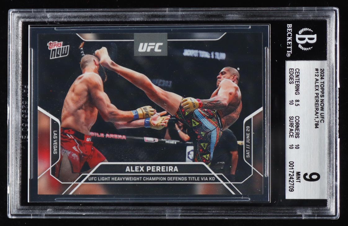 Alex Pereira 2024 Topps Now UFC #12 (BGS 9) at PristineAuction.com Alex Pereira 2024 Topps Now UFC #12 (BGS 9) at PristineAuction.com