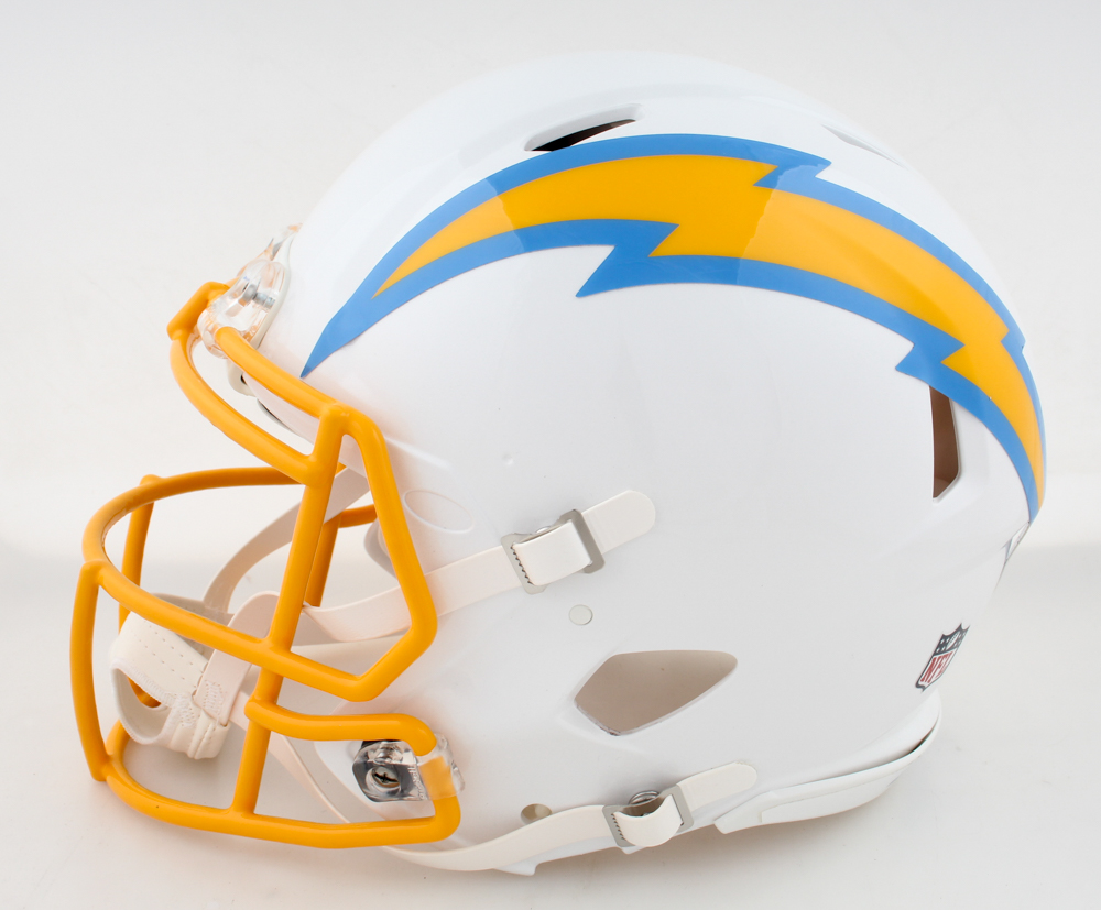 Justin Herbert Signed Chargers Full-Size Authentic On-Field Speed Helmet (Beckett) at PristineAuction.com Justin Herbert Signed Chargers Full-Size Authentic On-Field Speed Helmet (Beckett) at PristineAuction.com