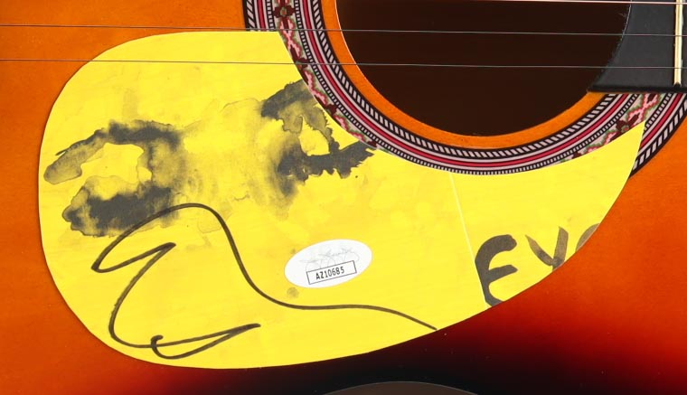 Ed Sheeran Signed 39" Acoustic Guitar (JSA) at PristineAuction.com Ed Sheeran Signed 39" Acoustic Guitar (JSA) at PristineAuction.com