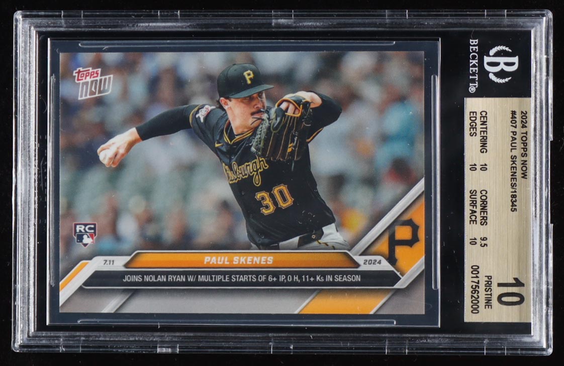 Paul Skenes 2024 Topps Now #407 RC (BGS 10) at PristineAuction.com Paul Skenes 2024 Topps Now #407 RC (BGS 10) at PristineAuction.com