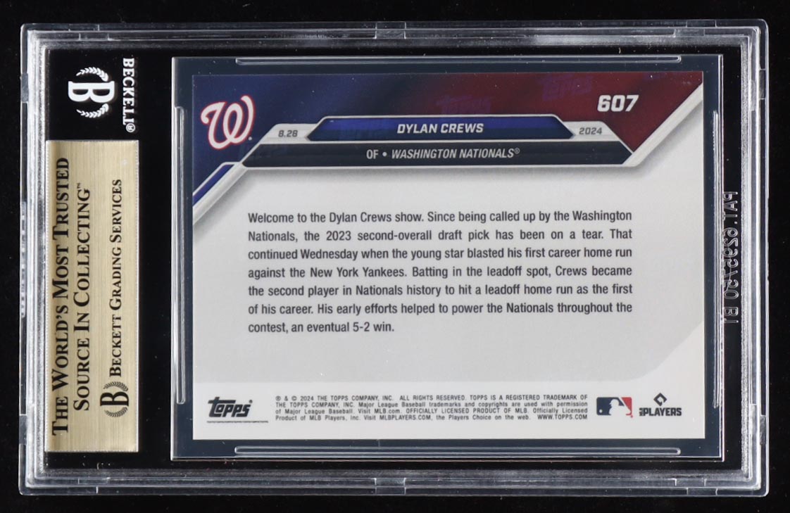 Dylan Crews 2024 Topps Now #607 RC (BGS 10) at PristineAuction.com Dylan Crews 2024 Topps Now #607 RC (BGS 10) at PristineAuction.com
