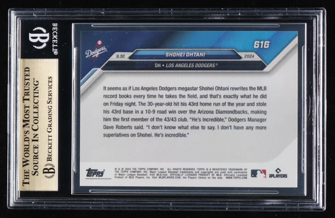 Shohei Ohtani 2024 Topps Now #616 (BGS 10) at PristineAuction.com Shohei Ohtani 2024 Topps Now #616 (BGS 10) at PristineAuction.com