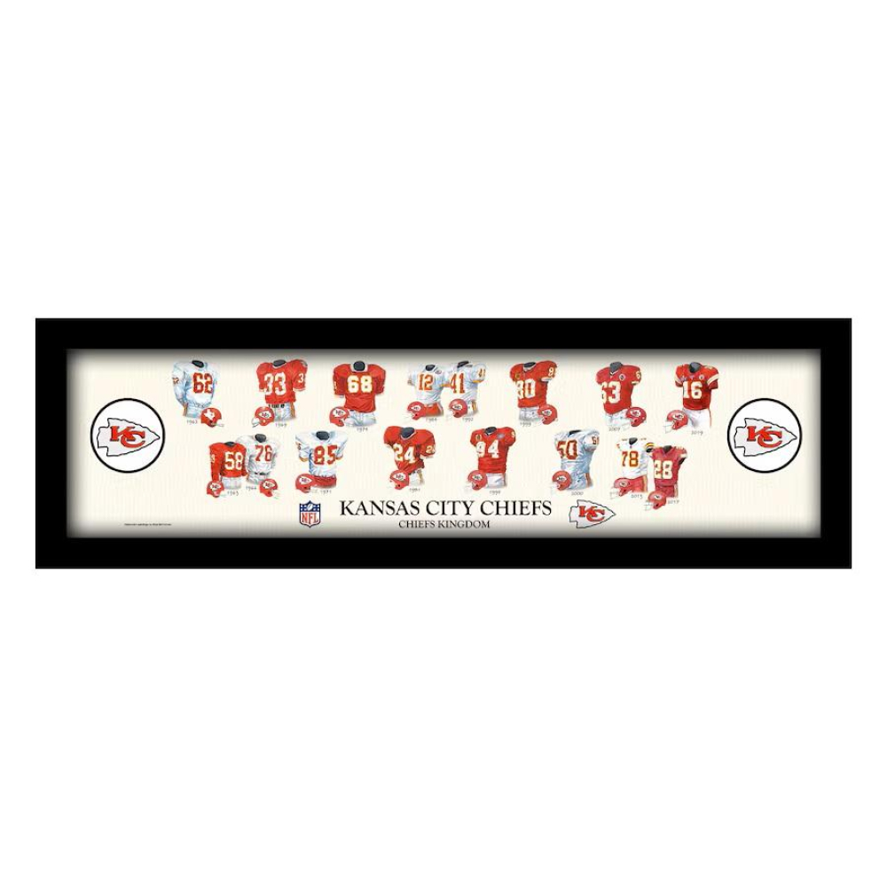 Chiefs Custom Framed "Heritage Uniform" Photo at PristineAuction.com Chiefs Custom Framed "Heritage Uniform" Photo at PristineAuction.com