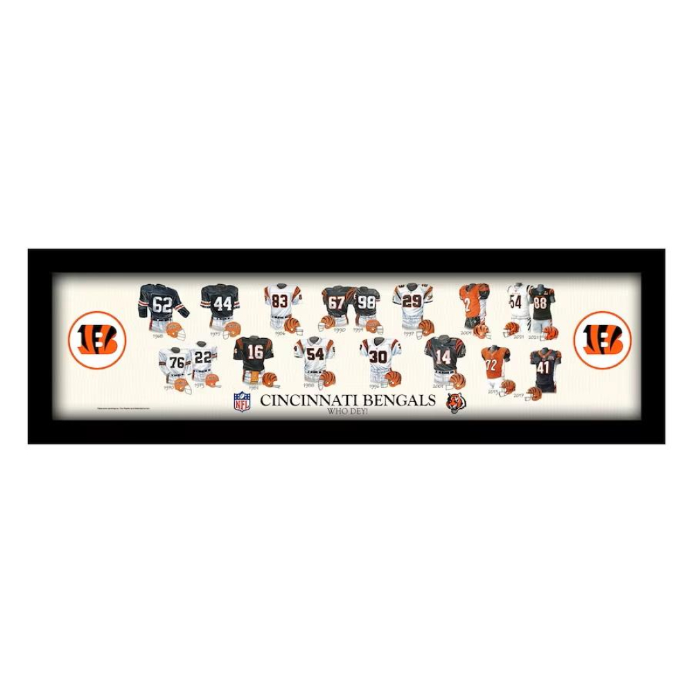 Bengals Custom Framed "Heritage Uniform" Photo at PristineAuction.com Bengals Custom Framed "Heritage Uniform" Photo at PristineAuction.com