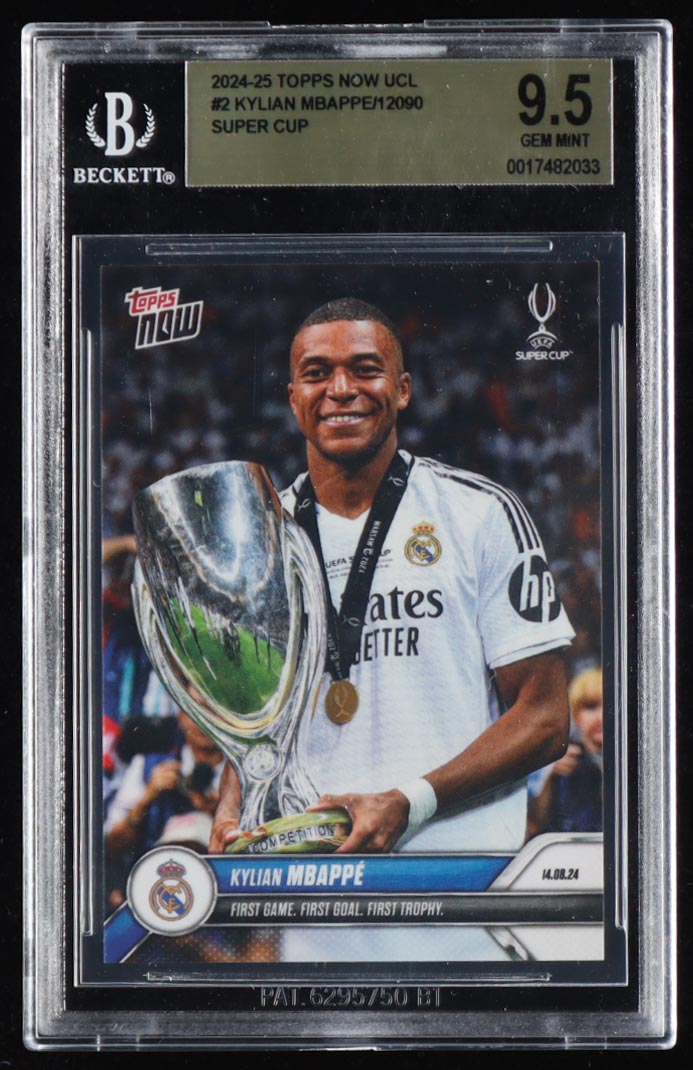 Kylian Mbappe 2024 Topps Now #2 | Super Cup (BGS 9.5) at PristineAuction.com Kylian Mbappe 2024 Topps Now #2 | Super Cup (BGS 9.5) at PristineAuction.com
