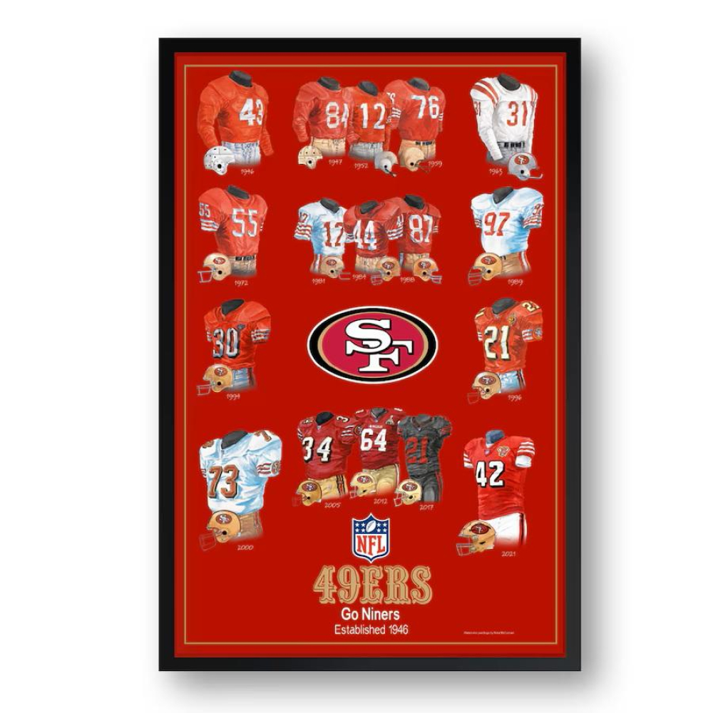 49ers Custom Framed "Heritage Uniform" Photo at PristineAuction.com 49ers Custom Framed "Heritage Uniform" Photo at PristineAuction.com
