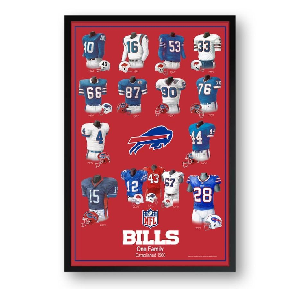 Bills Custom Framed "Heritage Uniform" Photo at PristineAuction.com Bills Custom Framed "Heritage Uniform" Photo at PristineAuction.com